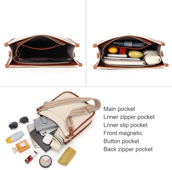 Bolsos cruzados de cuero vegano - Imagen 2